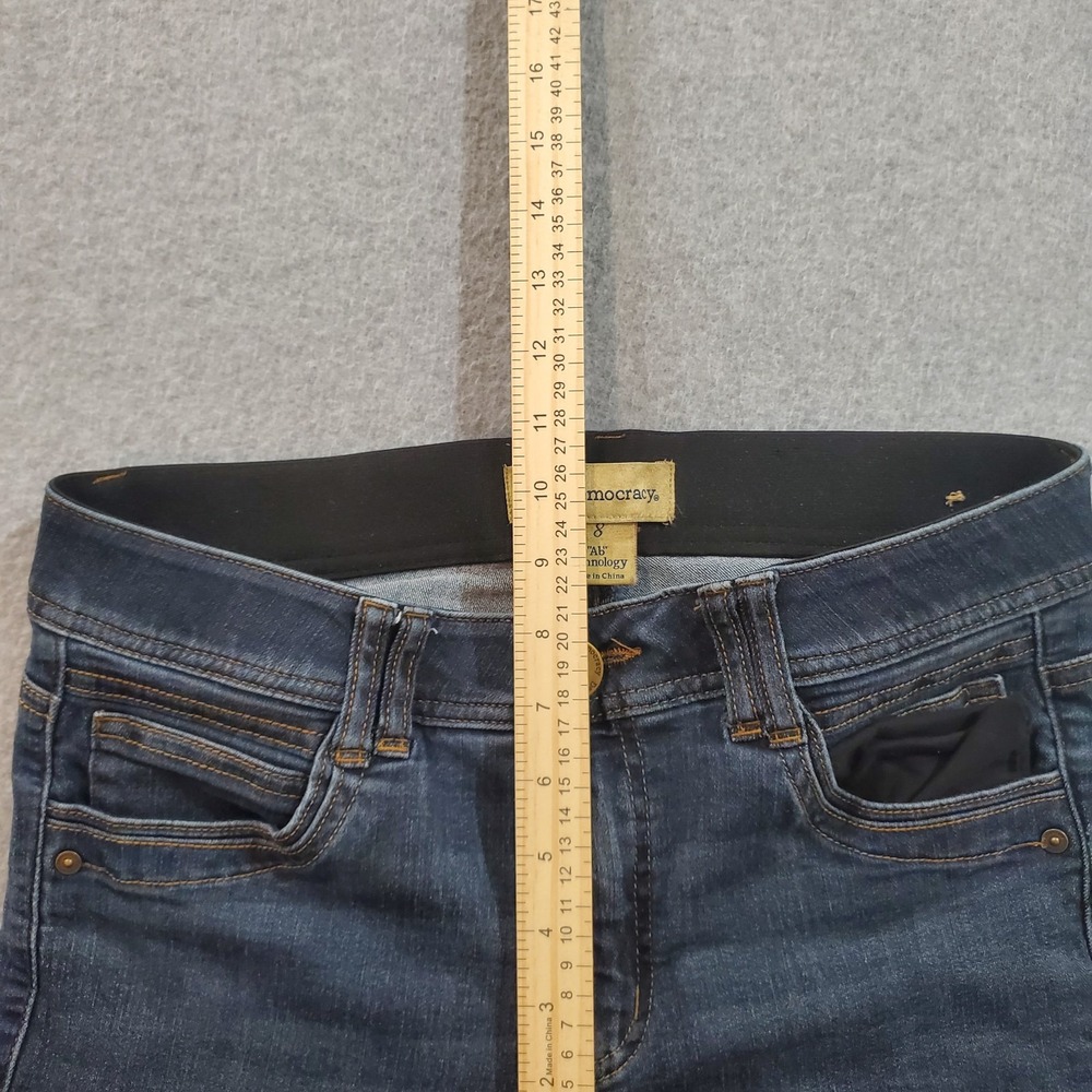 Democracy‎ Jeans Womens 8 Blue Straight Leg Ab Solution Stretch Denim Classic - Picture 3 of 10